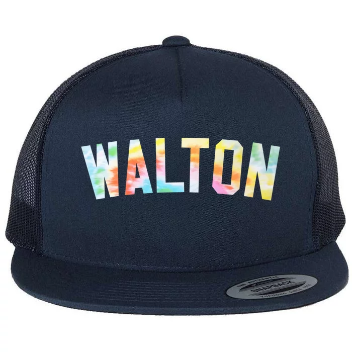 Tees Honored Walton 2024 Tiedye Warmups Flat Bill Trucker Hat