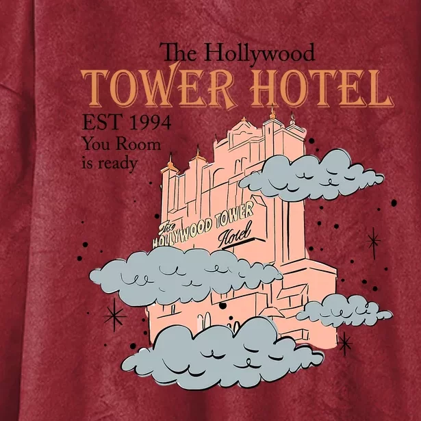 Tower Hotel Your Room Is Ready Est 1994 Tower Of Terror Family Matching Hooded Wearable Blanket