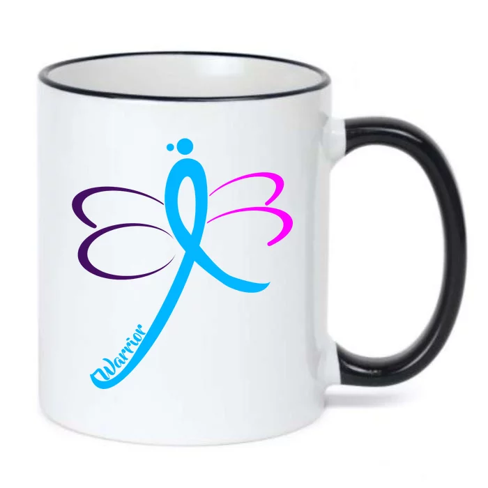 Thyroid Cancer Awareness Black Color Changing Mug