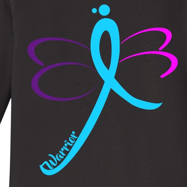 Thyroid Cancer Awareness Baby Long Sleeve Bodysuit