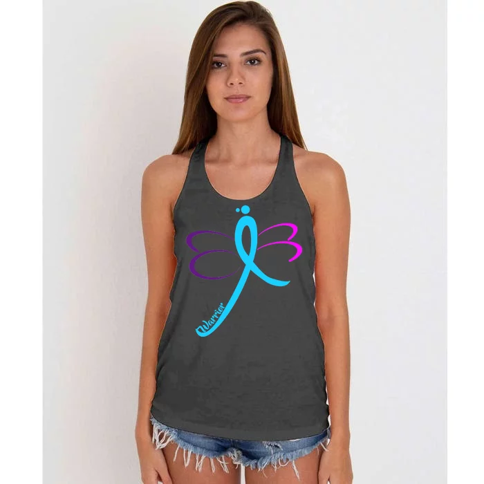 Thyroid Cancer Awareness Women's Knotted Racerback Tank