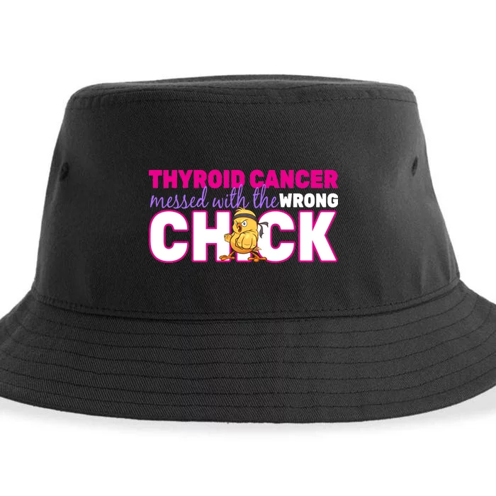 Thyroid Cancer Mess With The Wrong Chick Sustainable Bucket Hat