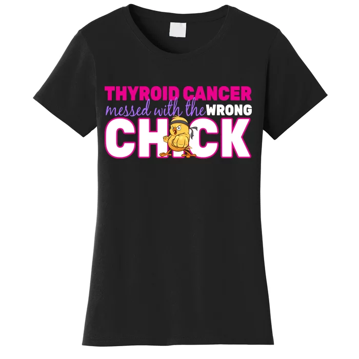 Thyroid Cancer Mess With The Wrong Chick Women's T-Shirt