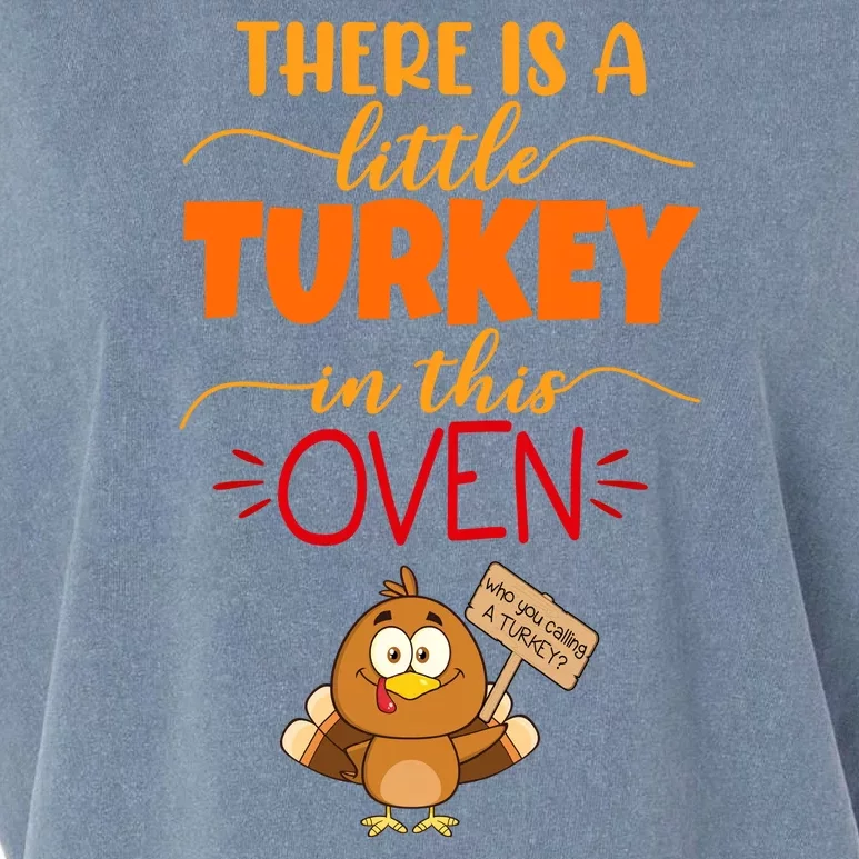 There Is A Little Turkey In This Oven Pregnancy Garment-Dyed Women's Muscle Tee