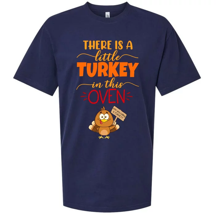 There Is A Little Turkey In This Oven Pregnancy Sueded Cloud Jersey T-Shirt