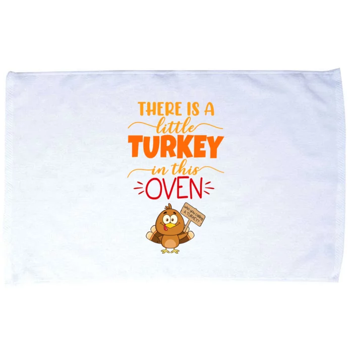 There Is A Little Turkey In This Oven Pregnancy Microfiber Hand Towel