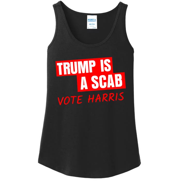 Trump Is A Scab Trump’S A Scab Cat Ladies Essential Tank