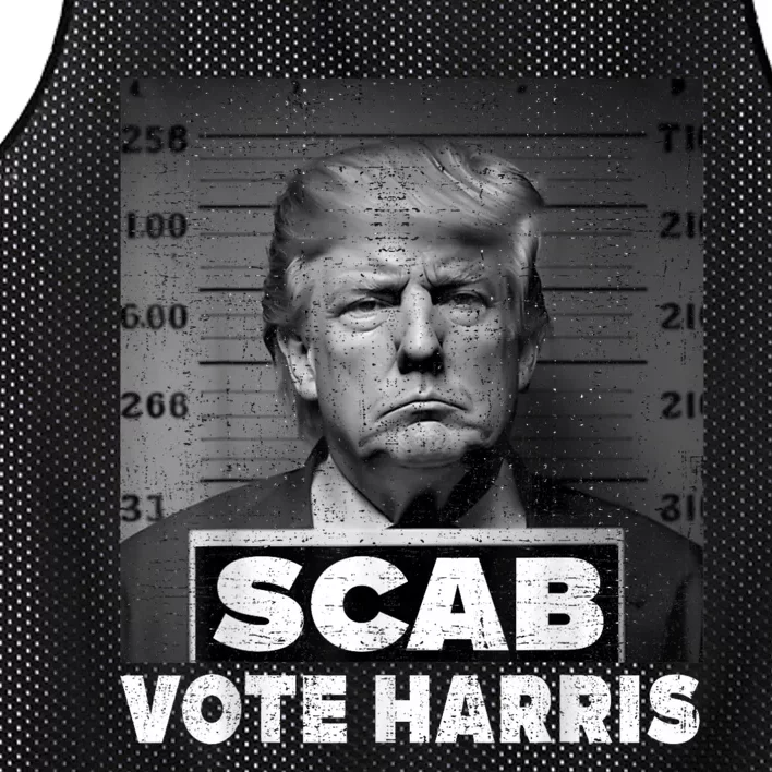 Trump Is A Scab Vote Kamala Harris 2024 Mesh Reversible Basketball Jersey Tank