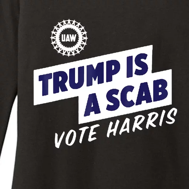 Trump Is A Scab Vote Harris 2024 Womens CVC Long Sleeve Shirt