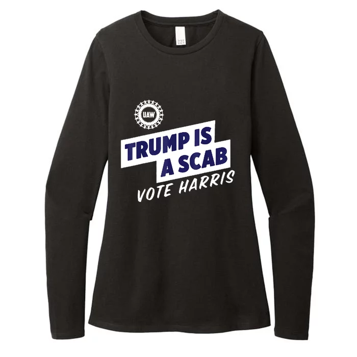 Trump Is A Scab Vote Harris 2024 Womens CVC Long Sleeve Shirt