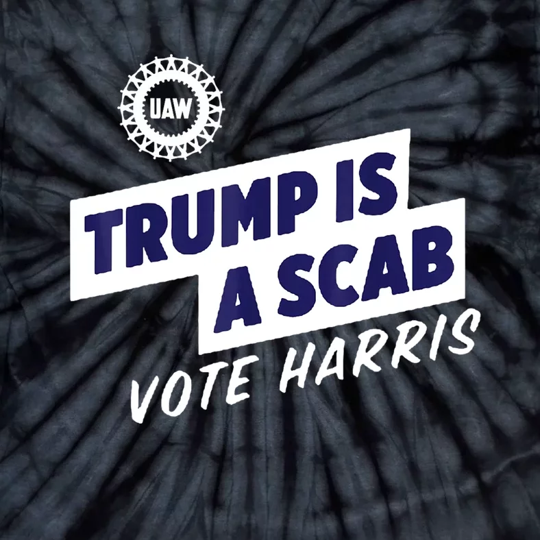 Trump Is A Scab Vote Harris 2024 Tie-Dye T-Shirt