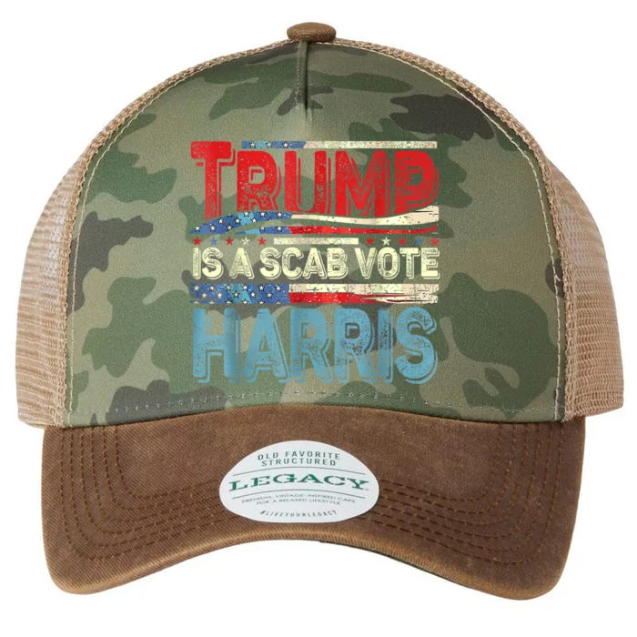 Trump Is A Scab Vote Kamala Harris 2024 Legacy Tie Dye Trucker Hat