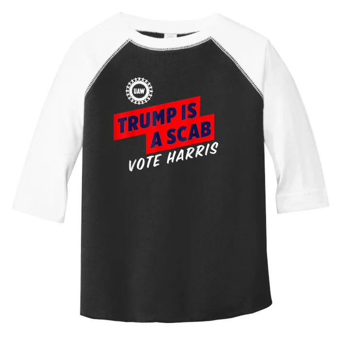 Trump Is A Scab Vote Kamala Harris 2024 Toddler Fine Jersey T-Shirt