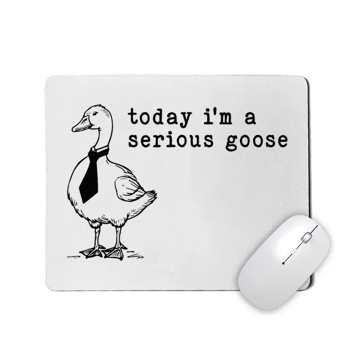 Today IM A Serious Goose Mousepad