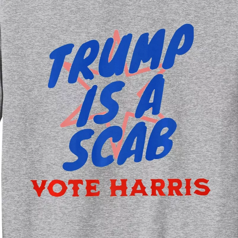 Trump Is A Scab Vote Harris Premium= Tall Sweatshirt