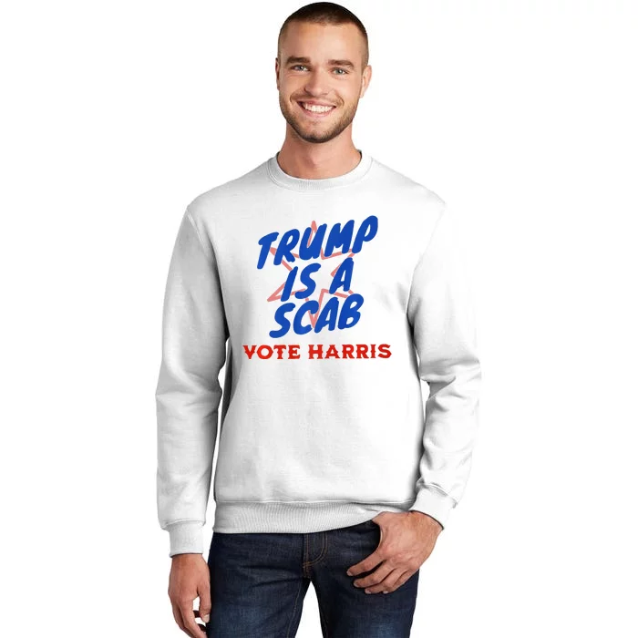 Trump Is A Scab Vote Harris Premium= Sweatshirt