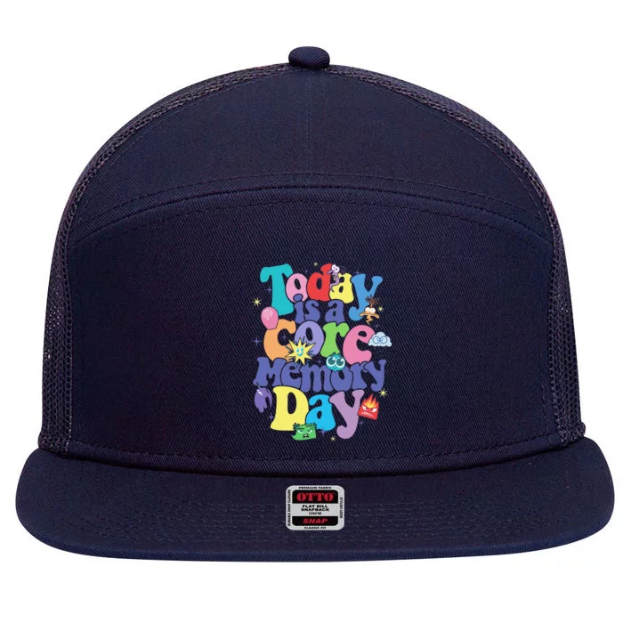 Today Is A Core Memory Day Poster 7 Panel Mesh Trucker Snapback Hat