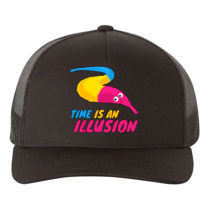 Time Is An Illusion Magic Worm Yupoong Adult 5-Panel Trucker Hat