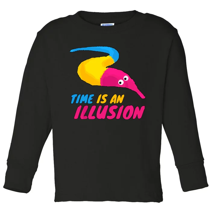 Time Is An Illusion Magic Worm Toddler Long Sleeve Shirt