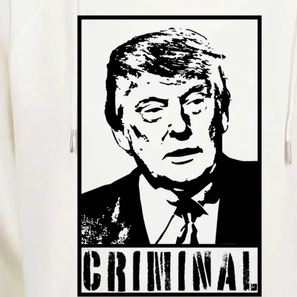 Trump Is A Criminal Anti Trump Impeach The President Gift Womens Funnel Neck Pullover Hood