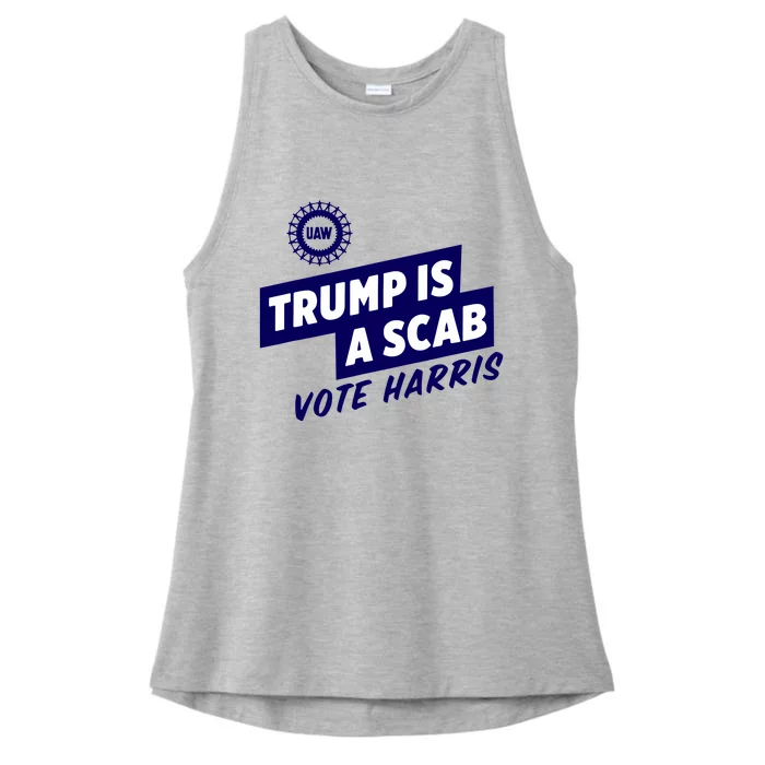 Trump Is A Scab Ladies Tri-Blend Wicking Tank