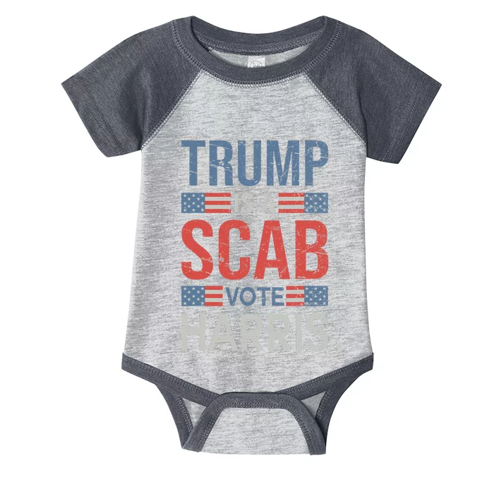 Trump Is A Scab Trump’S A Scab Infant Baby Jersey Bodysuit