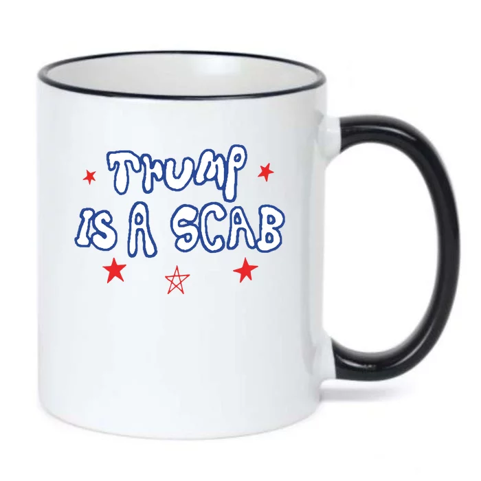 Trump Is A Scab Funny Vote Harris Uaw Ugly Style Black Color Changing Mug