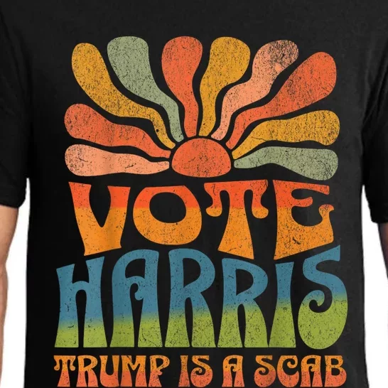 Trump Is A Scab Vote Kamala Harris 2024 Pajama Set