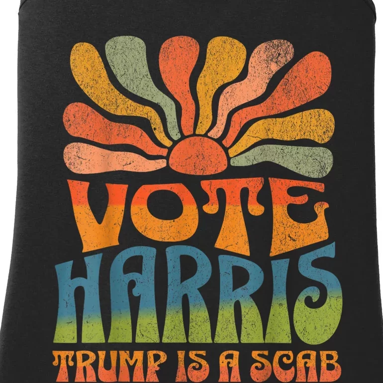 Trump Is A Scab Vote Kamala Harris 2024 Ladies Essential Tank