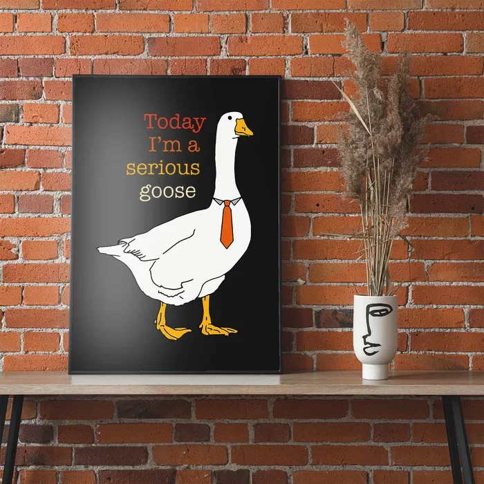 Today IM A Serious Goose Funny Silly Goose Poster