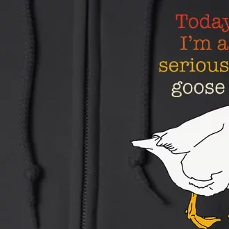 Today IM A Serious Goose Funny Silly Goose Full Zip Hoodie