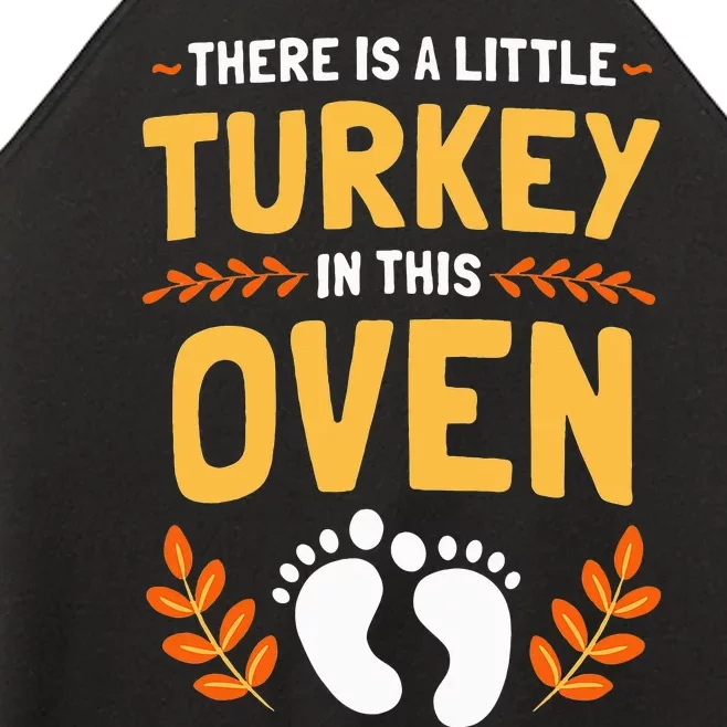 There Is A Little Turkey In This Oven Thanksgiving Women’s Perfect Tri Rocker Tank