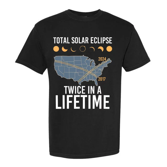 Twice In A Lifetime Solar Eclipse 2024 Total Eclipse Garment-Dyed Heavyweight T-Shirt