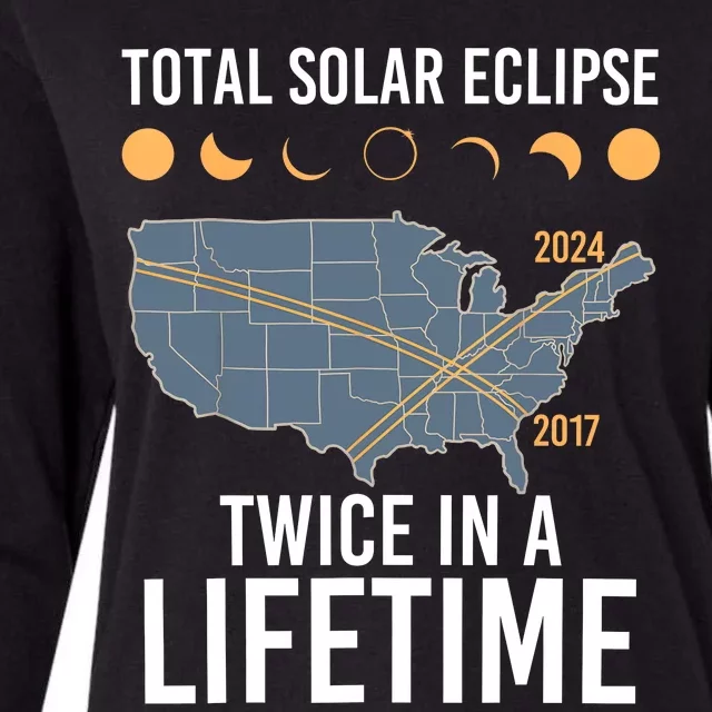 Twice In A Lifetime Solar Eclipse 2024 Total Eclipse Womens Cotton Relaxed Long Sleeve T-Shirt