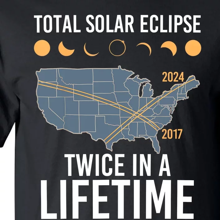 Twice In A Lifetime Solar Eclipse 2024 Total Eclipse Tall T-Shirt