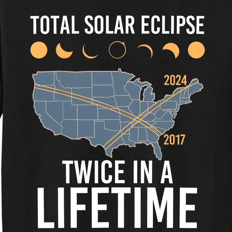 Twice In A Lifetime Solar Eclipse 2024 Total Eclipse Tall Sweatshirt