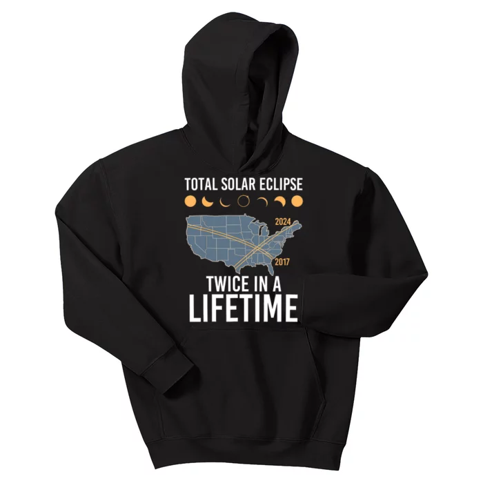 Twice In A Lifetime Solar Eclipse 2024 Total Eclipse Kids Hoodie