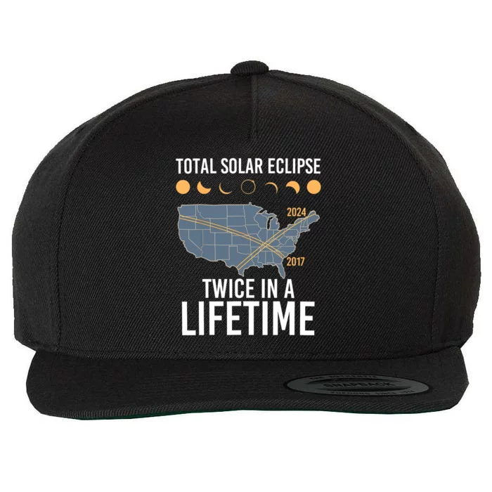 Twice In A Lifetime Solar Eclipse 2024 Total Eclipse Wool Snapback Cap