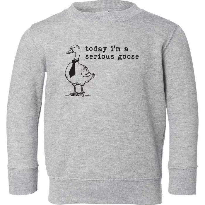 Today Im A Serious Goose Toddler Sweatshirt