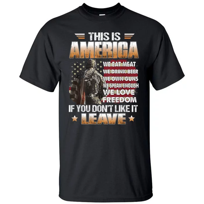 This Is America We Eat Meat We Drink Beer Tall T-Shirt