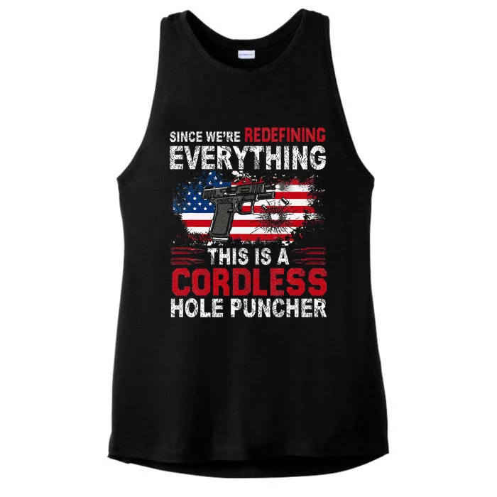 This Is A Cordless Hole PuncherweRe Redefining Everything Ladies Tri-Blend Wicking Tank