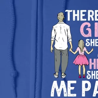 There Is A She Stole My Heart She Calls Me Papa Gift Full Zip Hoodie