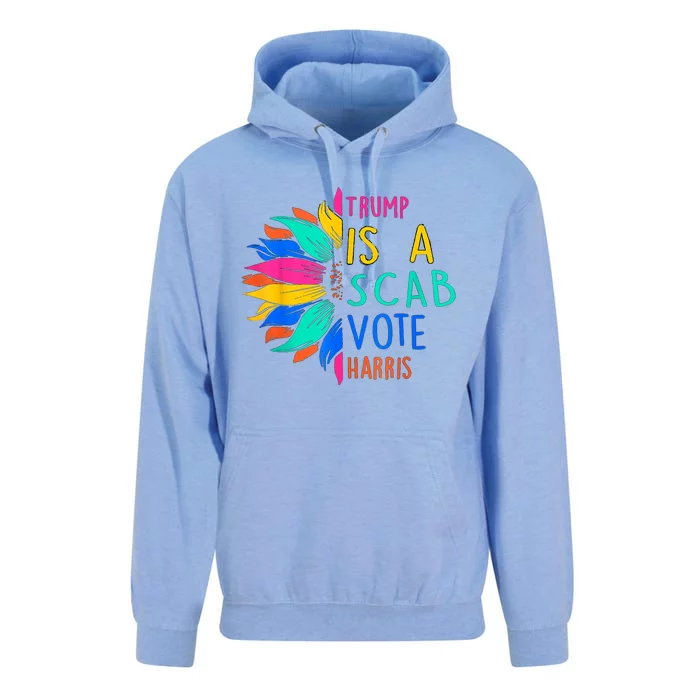 Trump Is A Scab Vote Harris 2024 Unisex Surf Hoodie