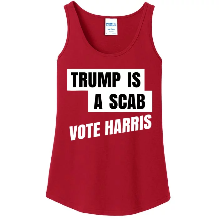 Trump Is A Scab Ladies Essential Tank