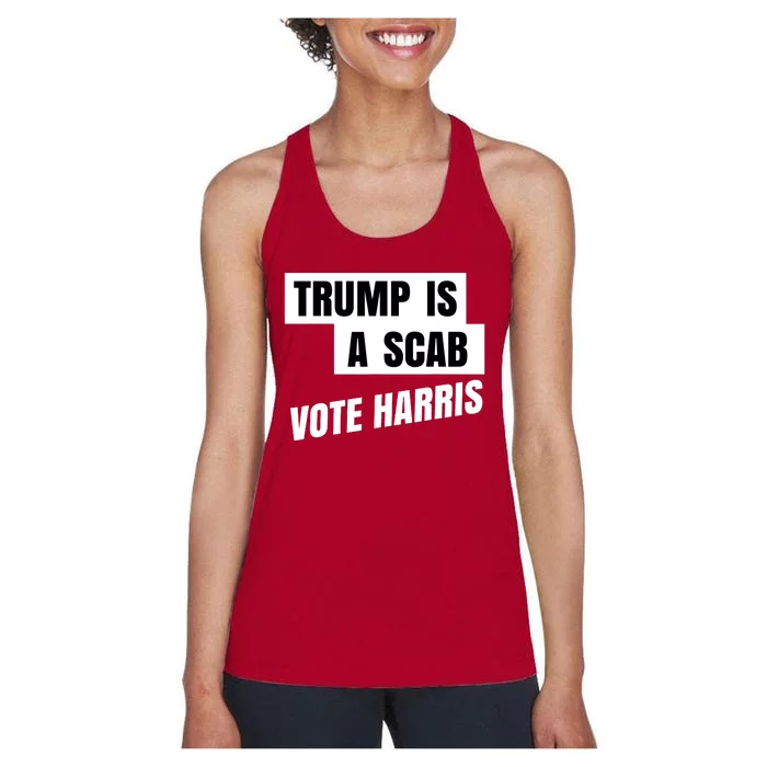 Trump Is A Scab Women's Racerback Tank