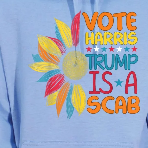 Trump Is A Scab Vote Kamala Harris Funny 2024 Unisex Surf Hoodie