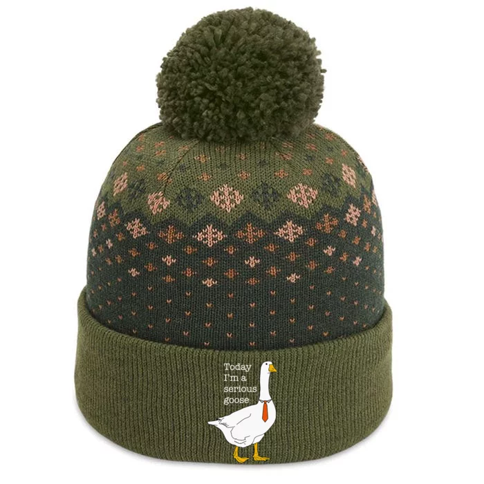 Today IM A Serious Goose Silly Goose The Baniff Cuffed Pom Beanie