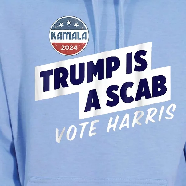 Trump Is A Scab Vote Kamala Harris Unisex Surf Hoodie