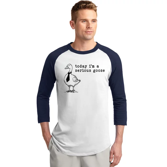 Today IM A Serious Goose Gift Baseball Sleeve Shirt