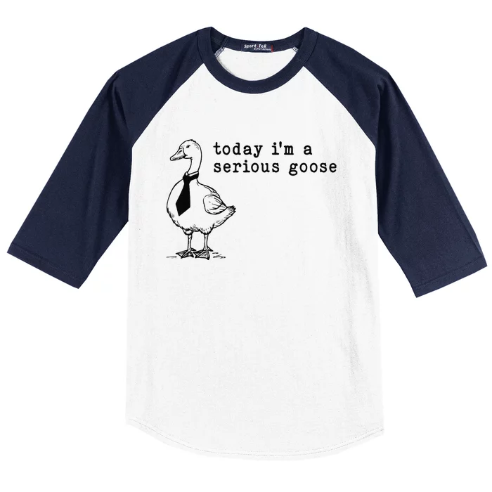 Today IM A Serious Goose Gift Baseball Sleeve Shirt